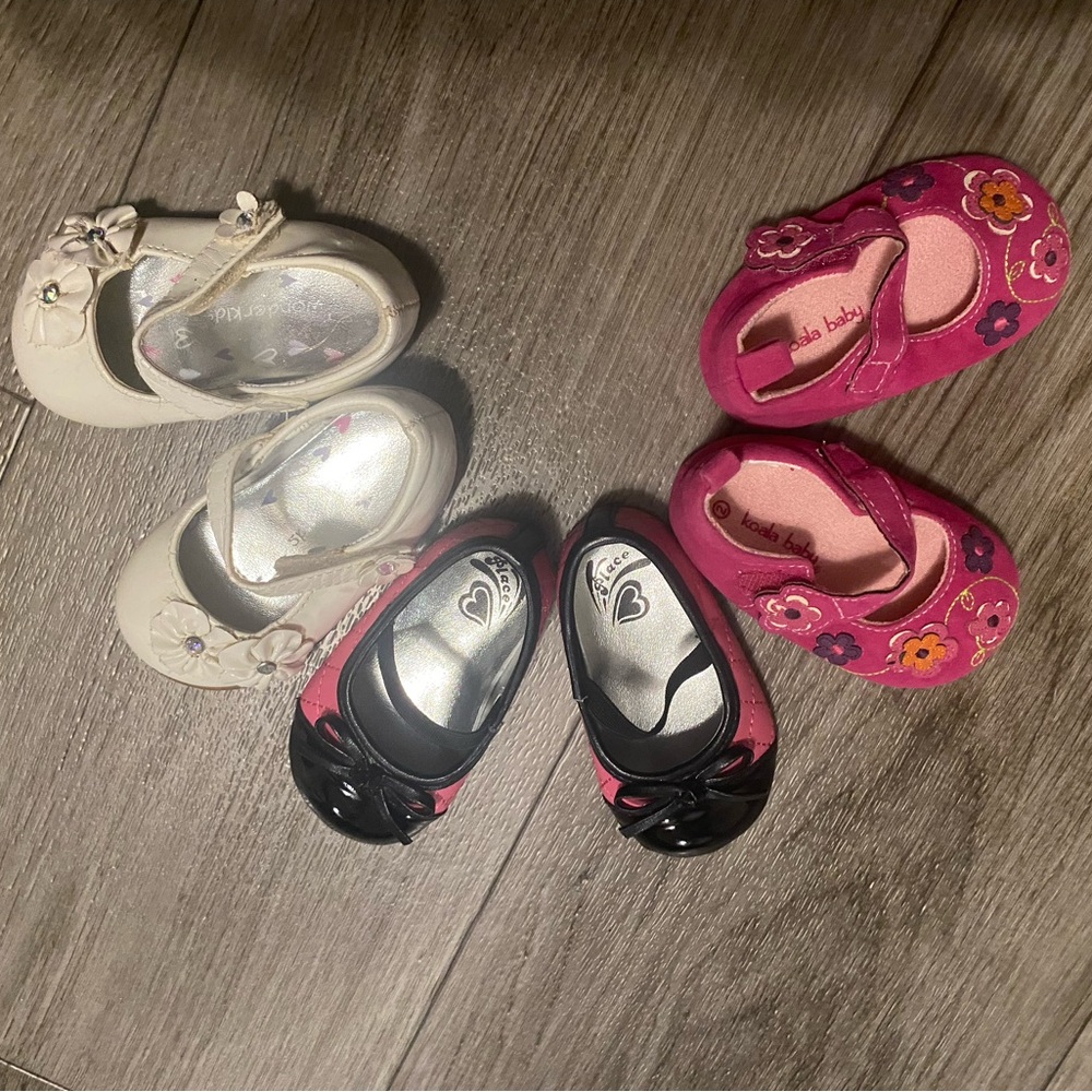 Pink and Black Kids Shoes